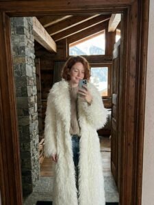 White Faux Fur Maxi Coat - Floor Length Luxury photo review