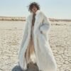 White Faux Fur Maxi Coat