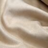 Men's faux suede hooded kaftan duster in beige, featuring a thick plush fur lining and dramatic nomadic silhouette for festival wear.