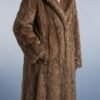 ZEVQ premium brown faux fur hooded festival parka worn at a festival