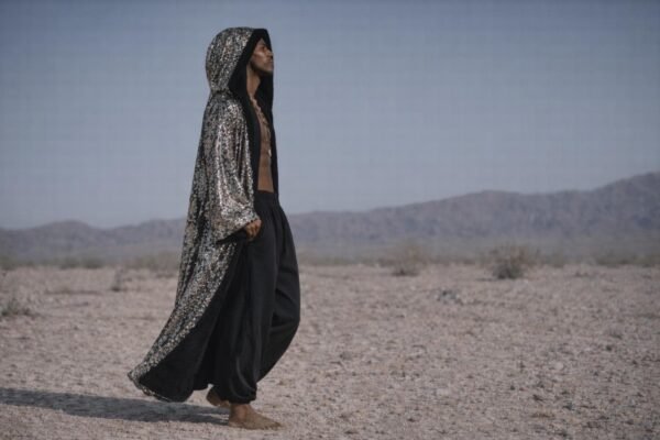 ZEVQ Sequin Maxi Duster with Welsoft Lining - custom length sparkly festival robe