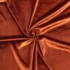 Burnt Orange Velvet Hooded Festival Kaftan with gold trim, flowing maxi duster for desert festivals
