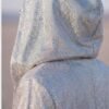ZEVQ Holographic Hooded Maxi Duster - Iridescent Festival Robe and Coat