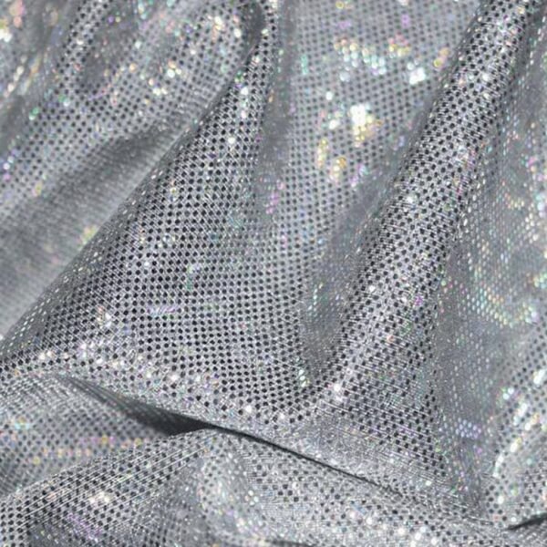 ZEVQ Holographic Hooded Maxi Duster - Iridescent Festival Robe and Coat